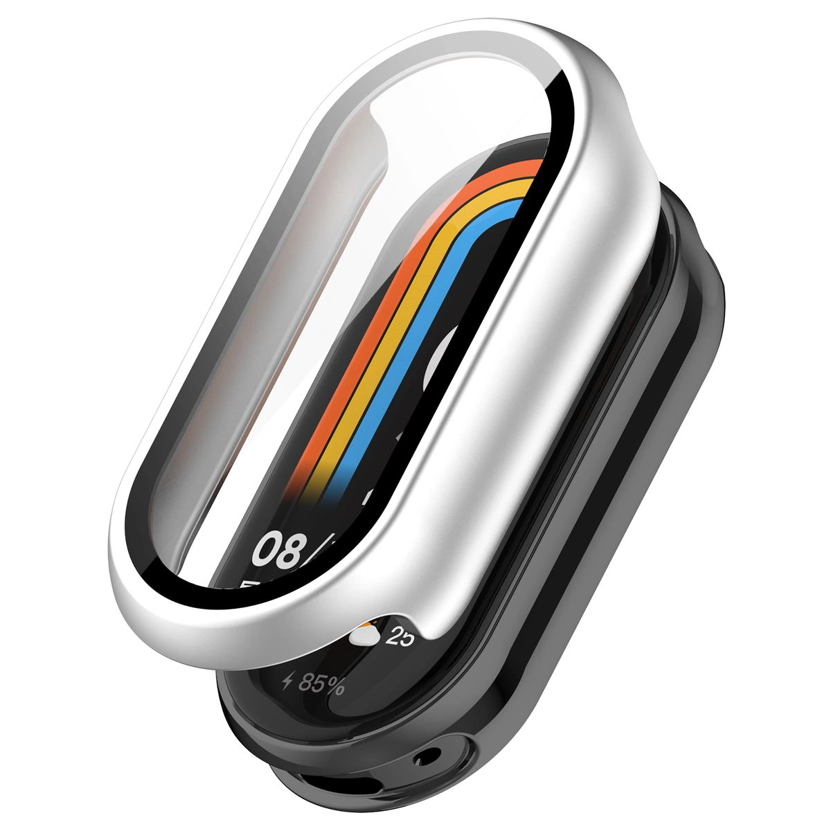 Wizualizacja nakładania etui Bizon Case Watch Adamo do Smart Band 10